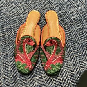 Charlotte Olympia Flamingo slides
